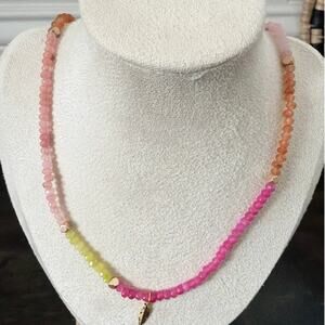 Second Bloom Studio Artisan Rainbow Agate Wrap Necklace 24.25" Bracelet Gold